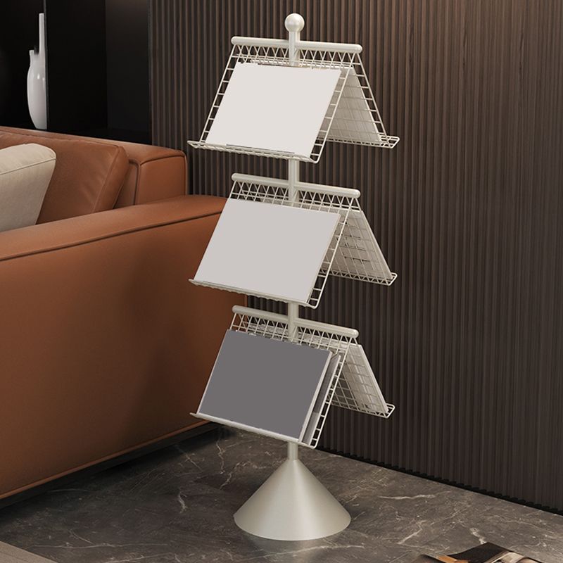 Glam Metal Shelf Bookcase Closed Back Book Shelf for Home Office