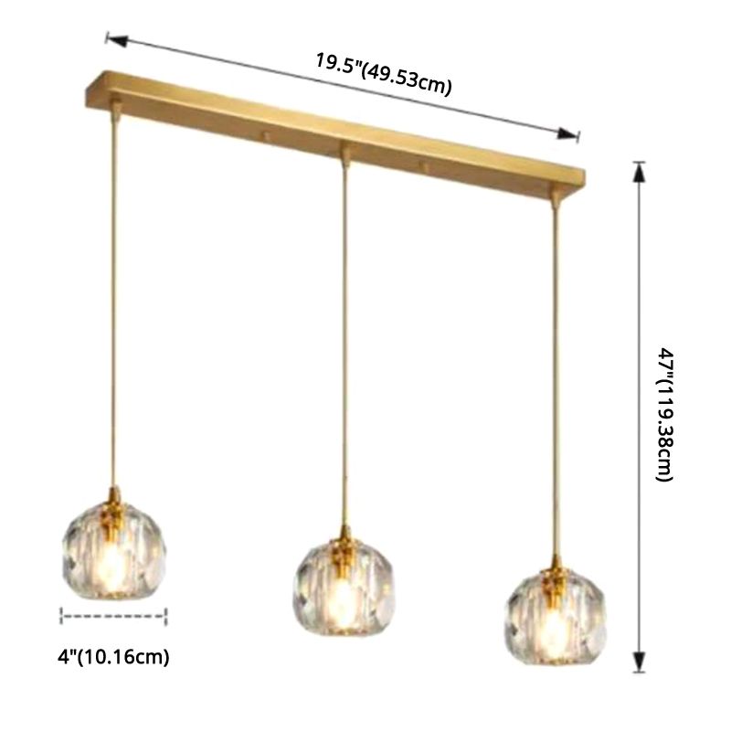 Gouden koepelophanging hanglamp eigentijdse kristallen hanger verlichtingsarmatuur