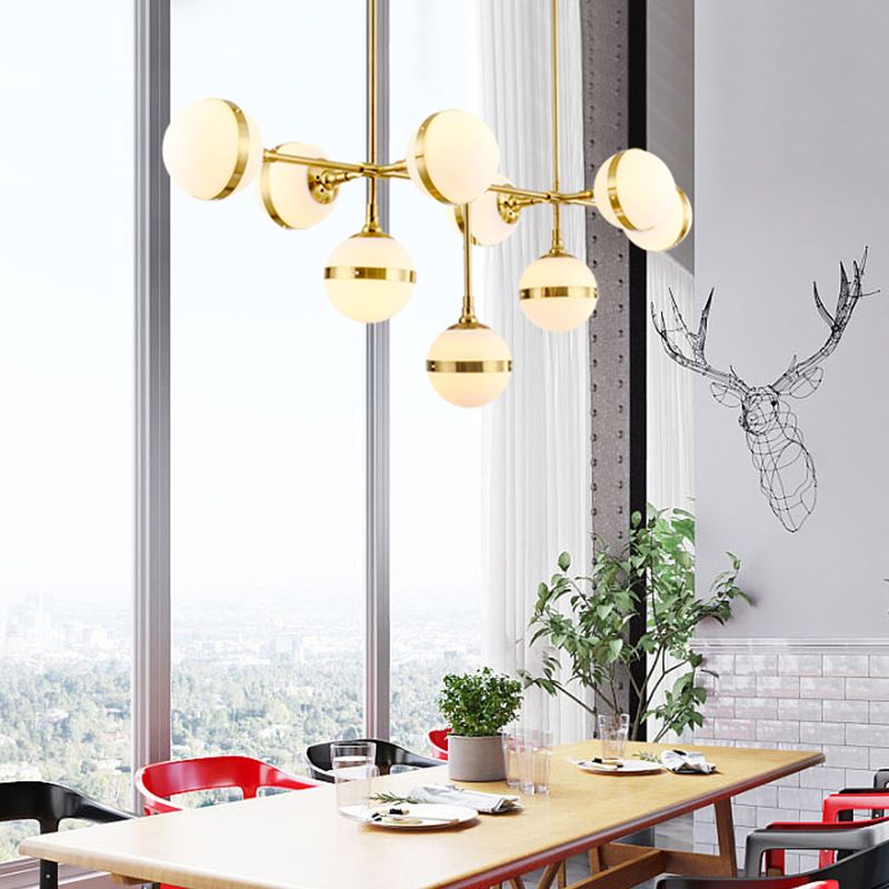 Stile moderno a forma sferica luci isola