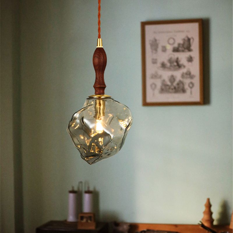 Glass Shade Hanging Light Modern Household Pendent Lighting Fixture for Dining Room