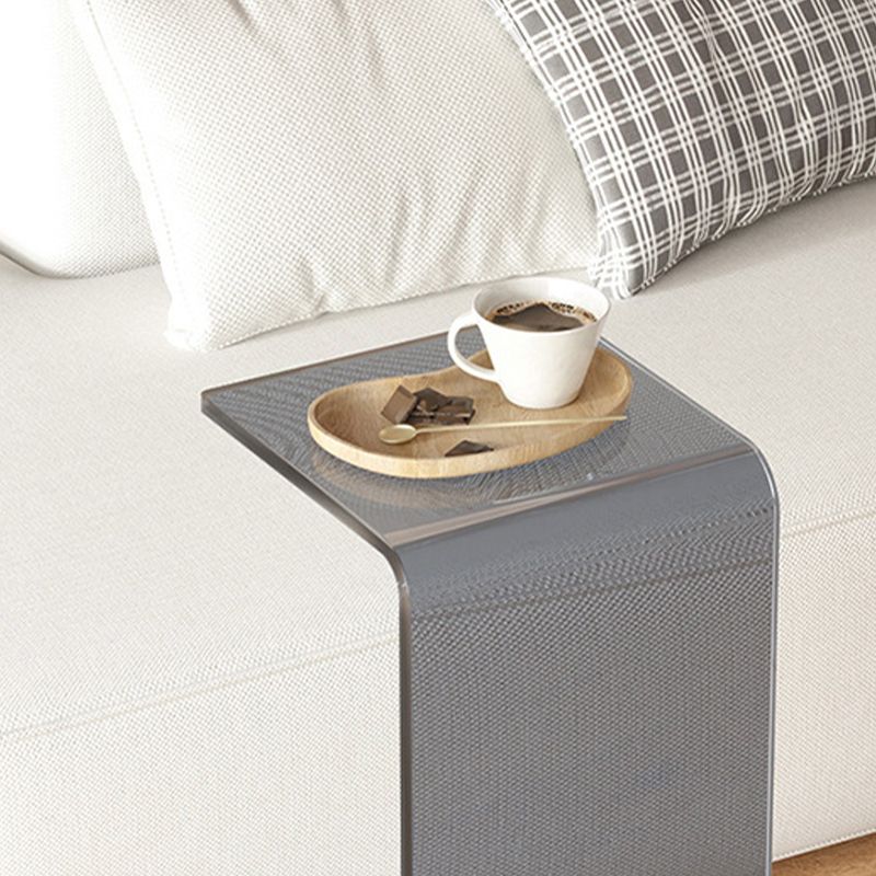 Modern Acrylic End Side Table Square Corner Table for Living Room