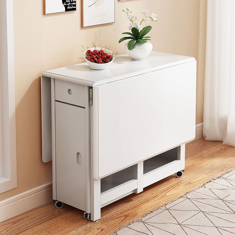 Mesa de comedor moderna de mediados de siglo Madera sólida 51.2 "L x 29.5" H Mesa (única mesa)