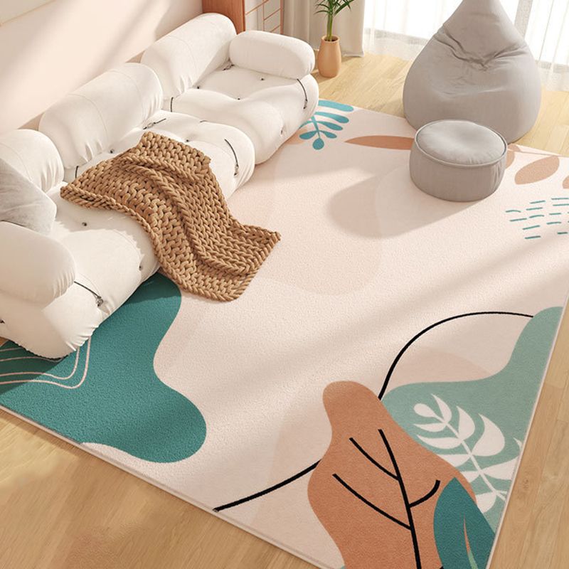 Tapis de couleur verte Polyester Tapis simple Tapis résistant aux taches pour la décoration intérieure