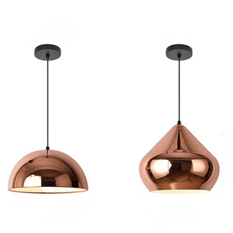 1 Light Hanging Pendant Lights Industrial Style Mirror Glass Pendant Ceiling Lights for Restaurant