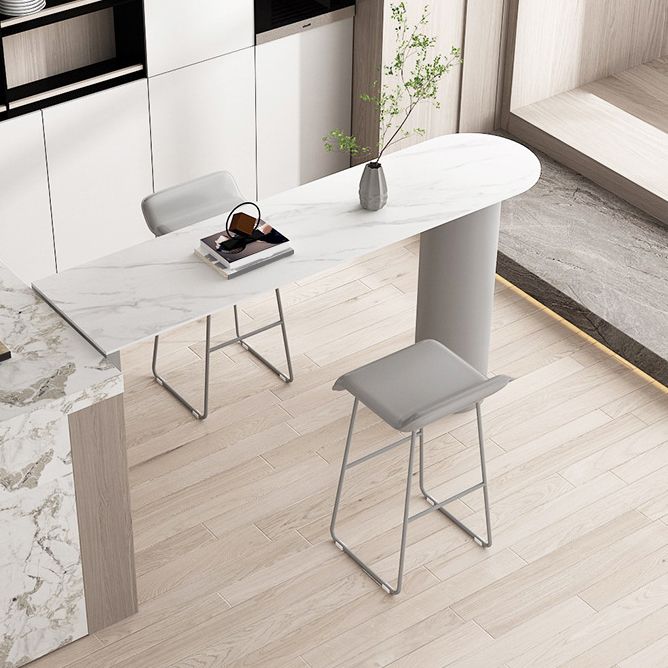 Modern Style Backless Barstool Pu Leather Counter Bar Stool with Metal Legs