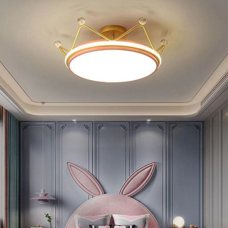 Corona semifulto monte leggero macaron nordico macarfull a soffitto metallico per la camera da letto per bambini