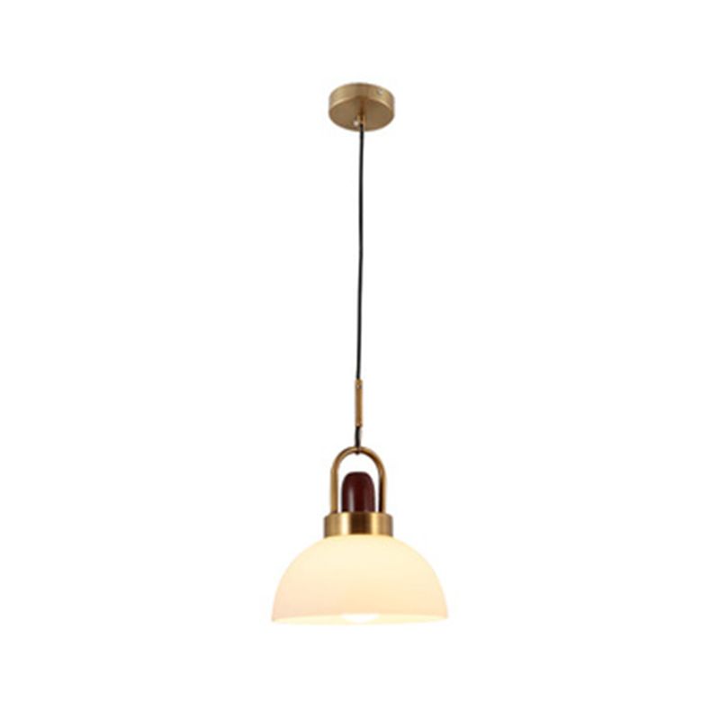 1 Light Ceiling Light Modern Simple White Glass Hanging Pendant Lights for Restaurant