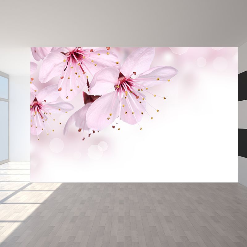 Stain Resistant Floral Printed Mural Non-Woven Modern Wall Decor for House Interior