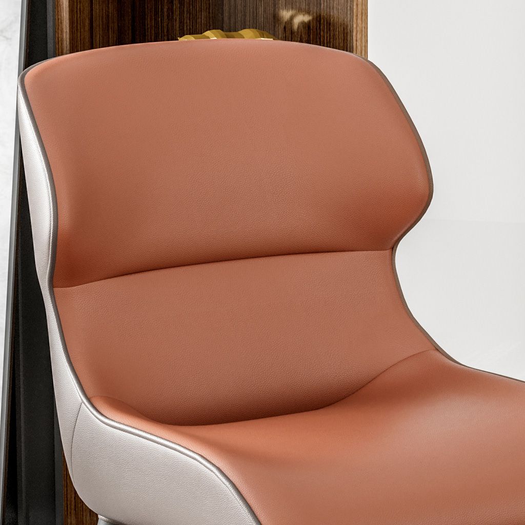Chaise d'appoint en métal de style scandinave, chaise Parsons à oreilles pour salle à manger