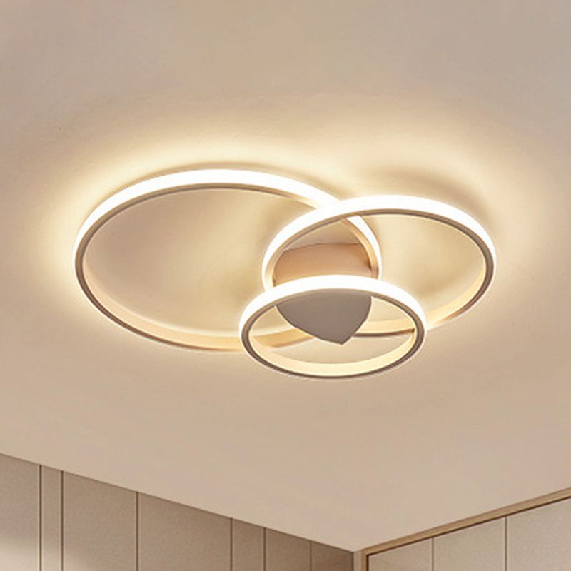 14 "/19" /21.5 " Wide Circolare Corridoio Flush Mount Light Acrilico LED Semplicità Soffitto Fixture, White Light