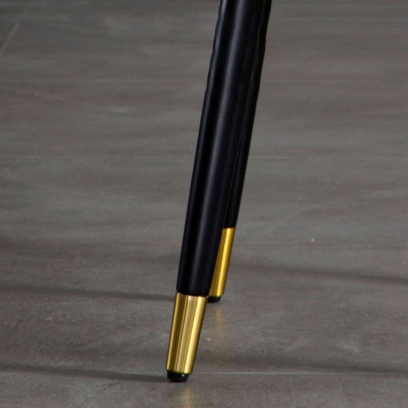 Scandinavian Upholstered Dining Chairs Arm Solid Back Dining Side Chair