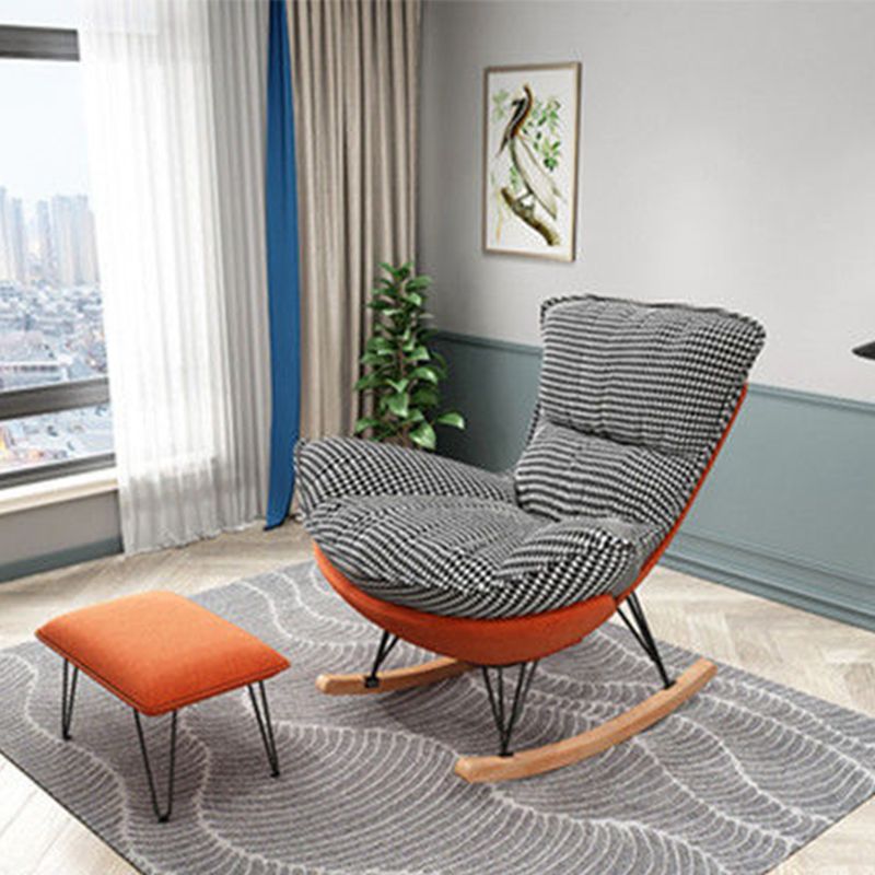 35.82" L x 39.76" W x 34.25" H Armless Lounge Chair with Ottoman for Living Room