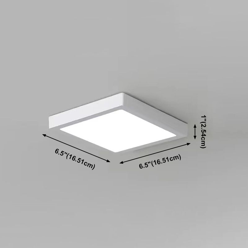 Geometry Shape LED Ceiling Lamp Modern Simple Style Aluminium 1 Light Flush Mount for Corridor