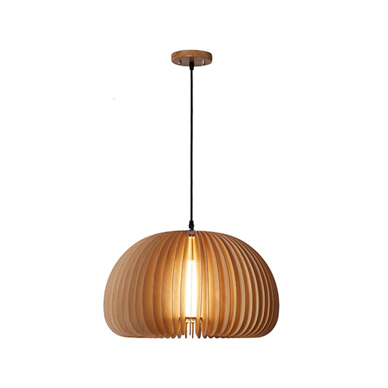 Lampe suspendue en bois style contemporain simple léger pour le café du salon