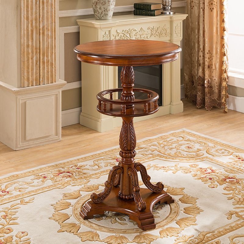 Modern 1/3 Pieces Solid Wood Pub Table Set Round Counter Table for Dining Room
