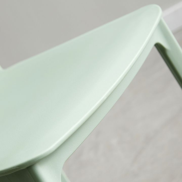Esszimmerstühle im minimalistischen Stil mit Leiterlehne, armlose Esszimmerstühle aus Kunststoff für zu Hause
