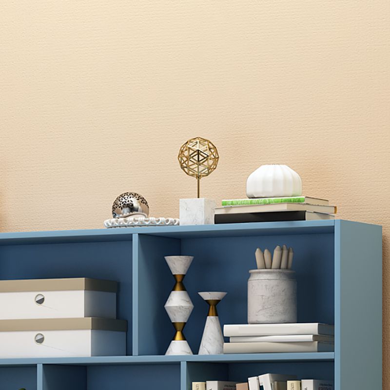 Floor Closed Back Bookshelf Modern Engineered Wood Shelf Bookcase for Home