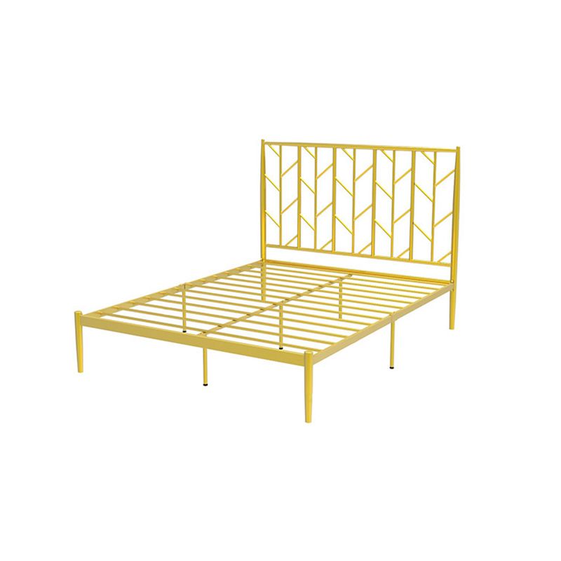 Metal Headboard Standard Bed Rectangular Bed with Custom Legs