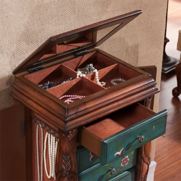 Contemporary Glam Storage Dresser Rubber Wood Storage Chest Dresser for Bedroom