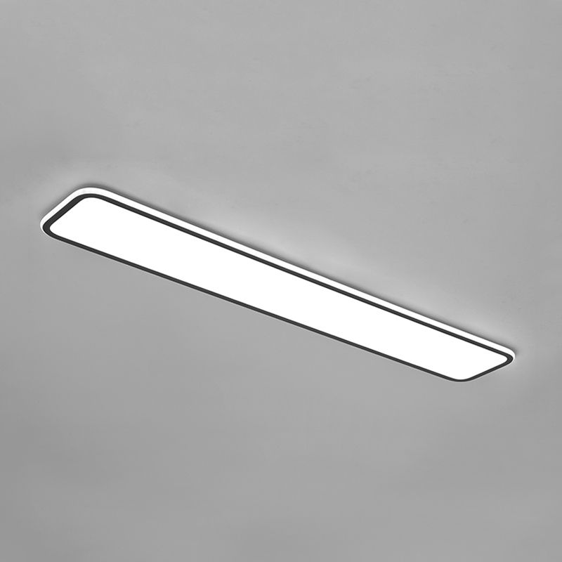 Metal Square Flush Ceiling Light Modern 1 Light Flush Ceiling Light Fixtures in White