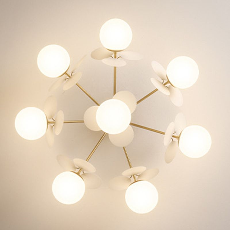 Burbujas de la sala de estar del techo montado en el techo de vidrio semi iluminación de semi montura