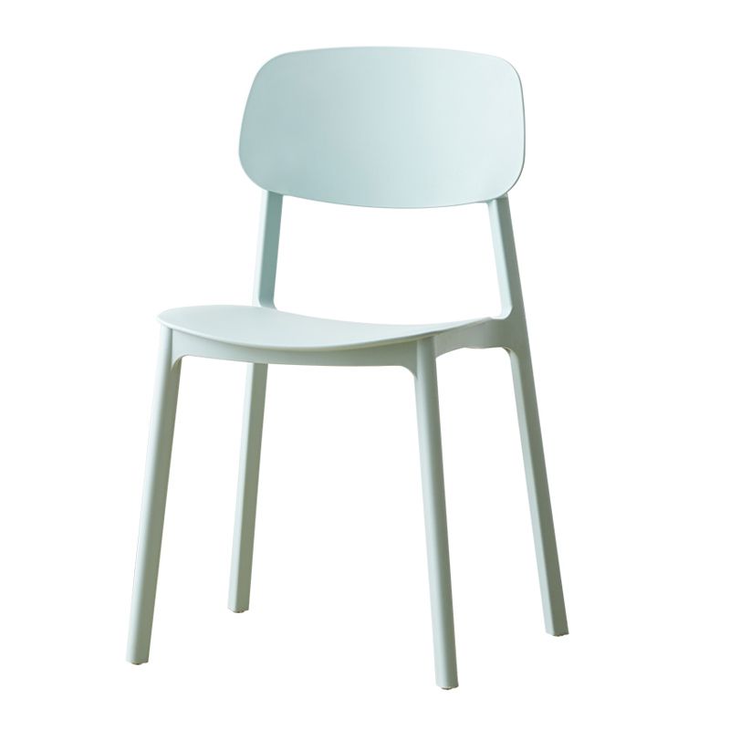 Chaises de salle à manger scandinaves sans accoudoirs Chaise d'appoint à dossier ouvert en plastique (Ensemble de 4)