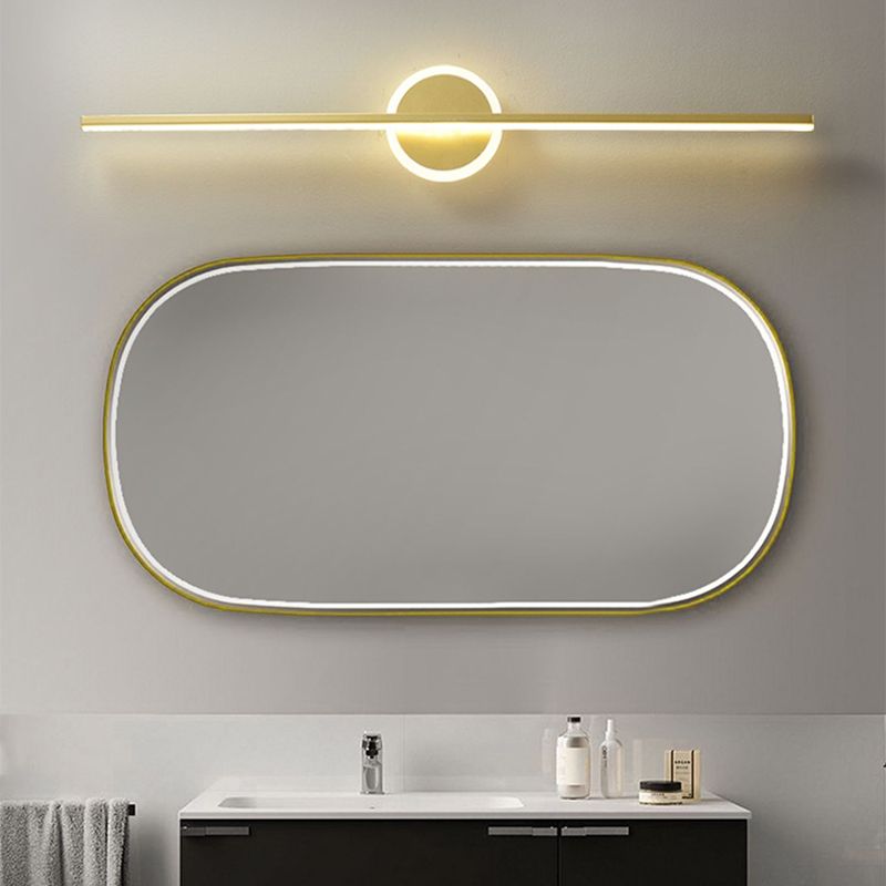 Light Luxury Metal Vanity Light Geometry LED Vanity Lamp with Acrylic Shade for Bedroom