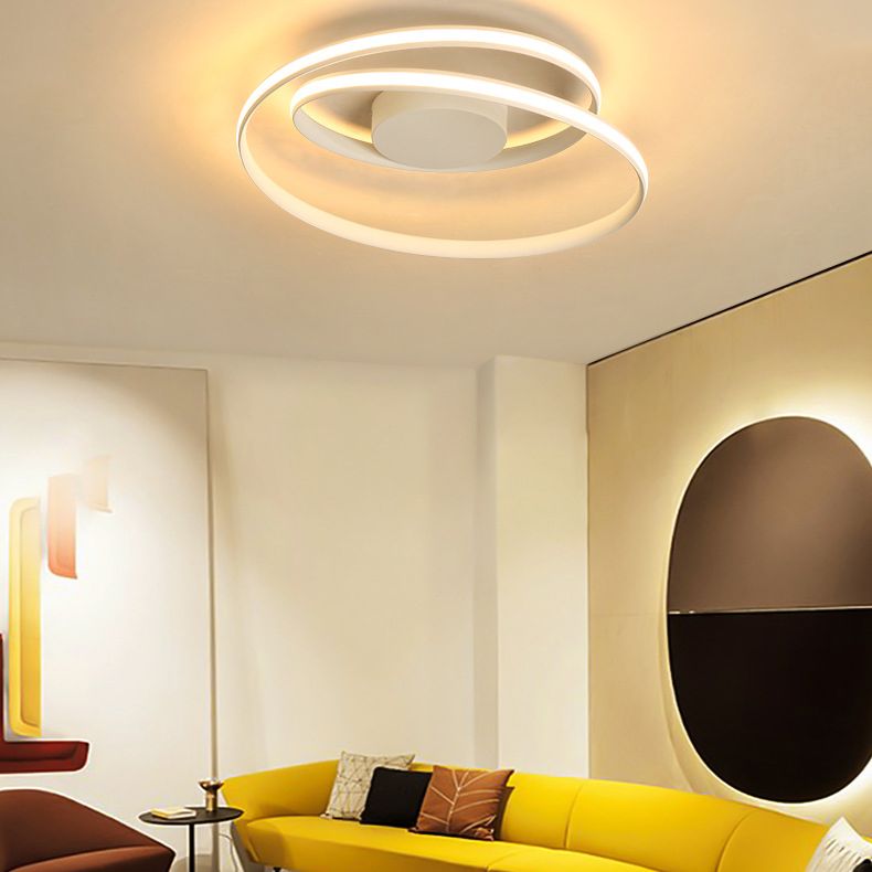 Plafonnier LED linéaire en silicone dans un plafonnier d'intérieur en aluminium de style concis moderne