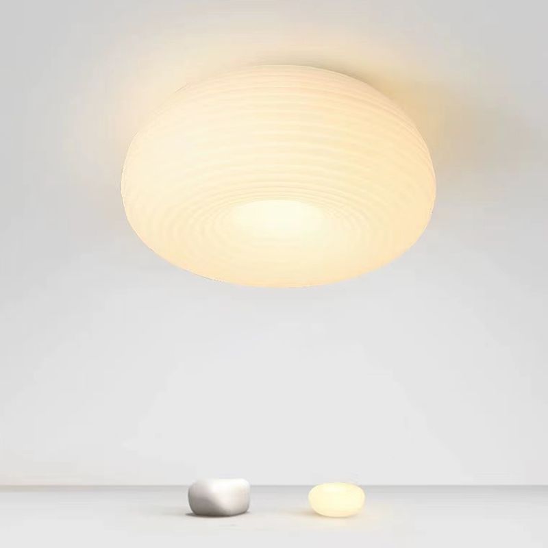 White Shaded Flush Mount Lighting Modernism LED Ceiling Light for Home