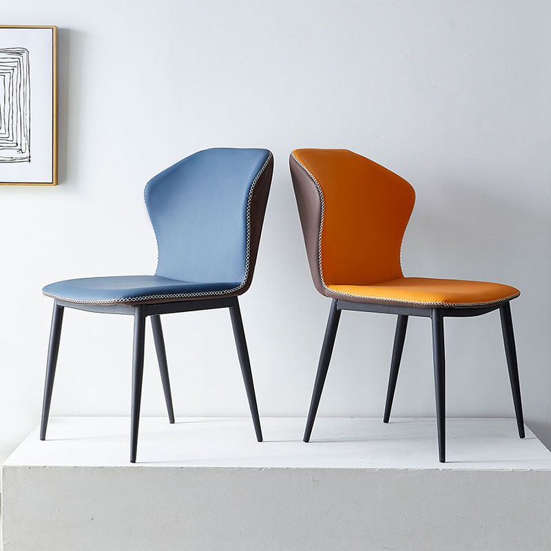 Moderne stijl keuken metalen eetkamerstoel wingback dineren armloze zijstoelen