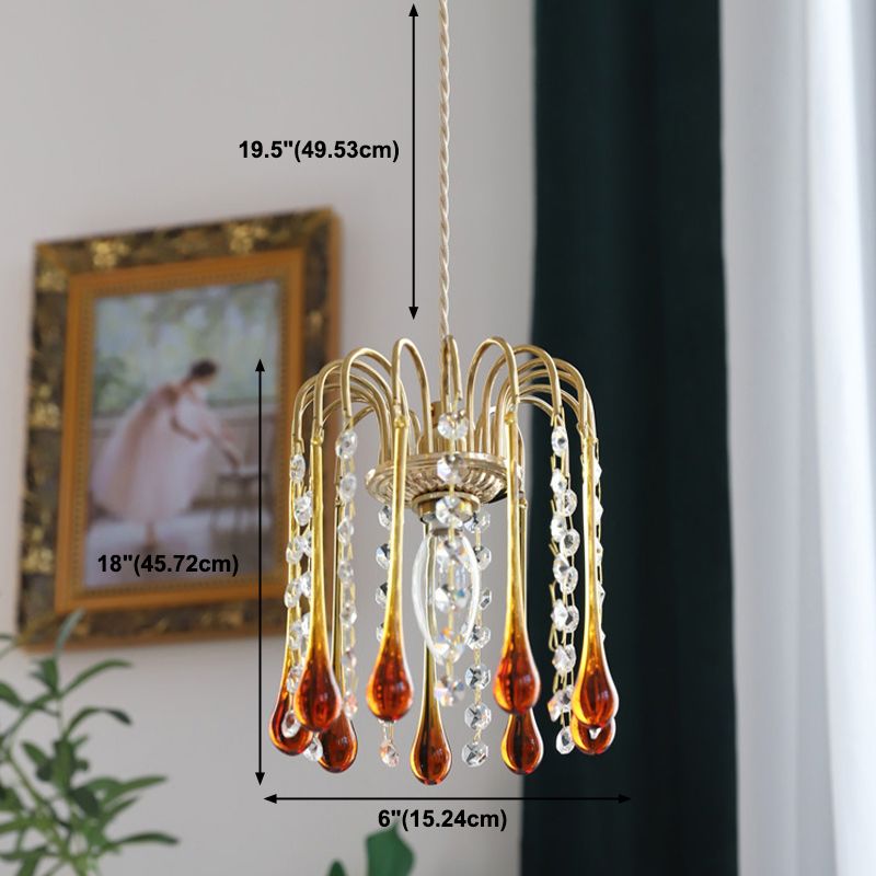 American Water Droplets Shape Chandelier Gold Chandelier Pendant for Dining Room