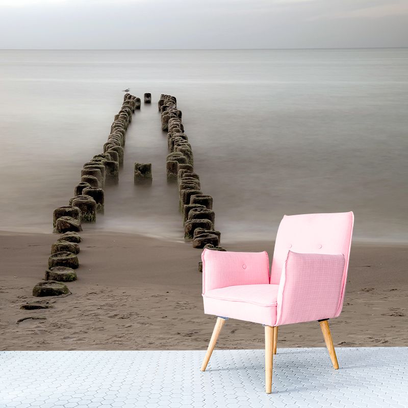 Coastal Mural Wall Covering for Bathroom Decorative Eco-friendly Wallpaper