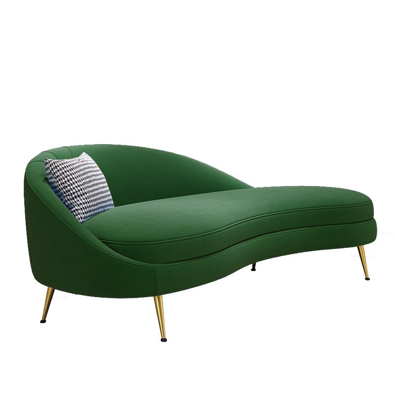 Sofá de terciopelo glamoroso 4 asientos curvos apretados 74.80 "W SOFA para sala de estar
