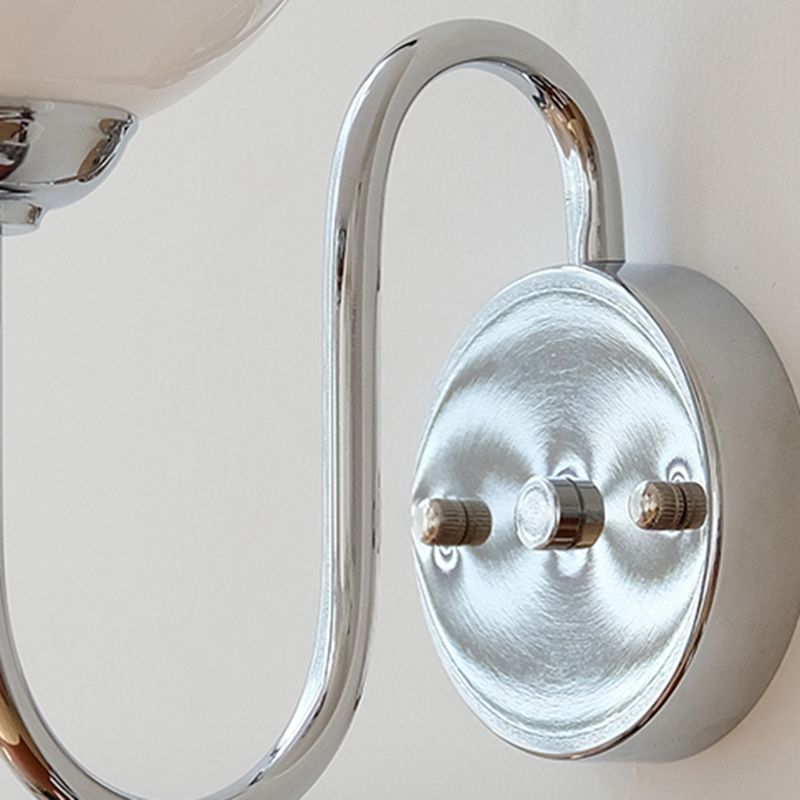 Nordic Style Wall Light Ball Shape Wall Lamp with Glass Shade for Living Room