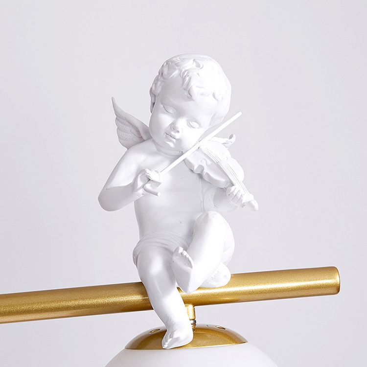 Globe Island Chandelier Lights Simplicity Milky Glass Chandelier Lighting Fixtures for Restaurant