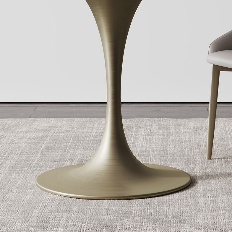 Round Tulip Base Dining Site Table Traditional Luxury Dinette Table for Home