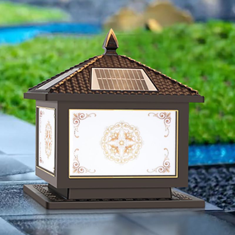 Modern LED Pillar Lamp Creative Solar Lighting Fixture for Garden