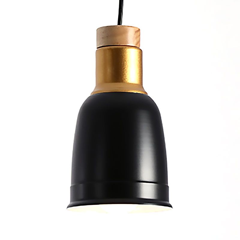 Bell Hanging Lighting Nordic Metal 1 Light Black/Grey/White Pendant Ceiling Light