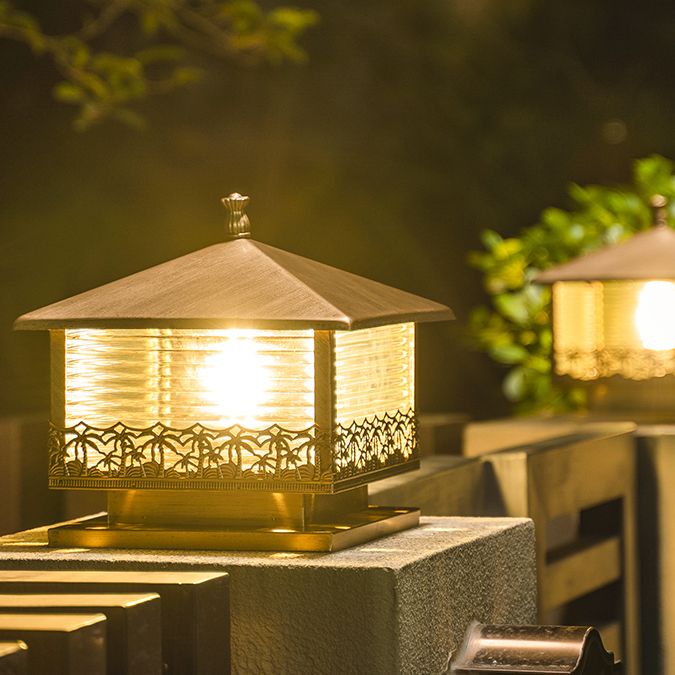 Modern Pillar Light Creative LED Solar Lighting Fixture for Garden