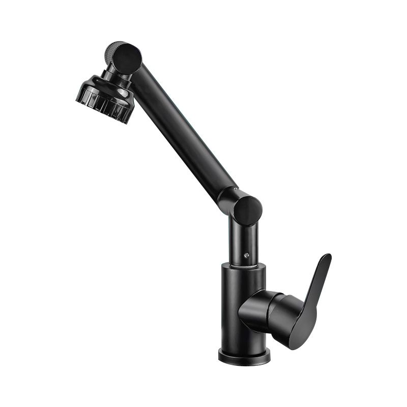 Modern Bar Faucet Single Lever Low Profile Robotic Arm Kitchen Faucet