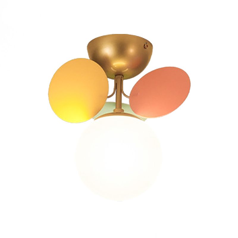 Glass Flush Mount Sputnik Light Contemporary Semi Flush for Living Room