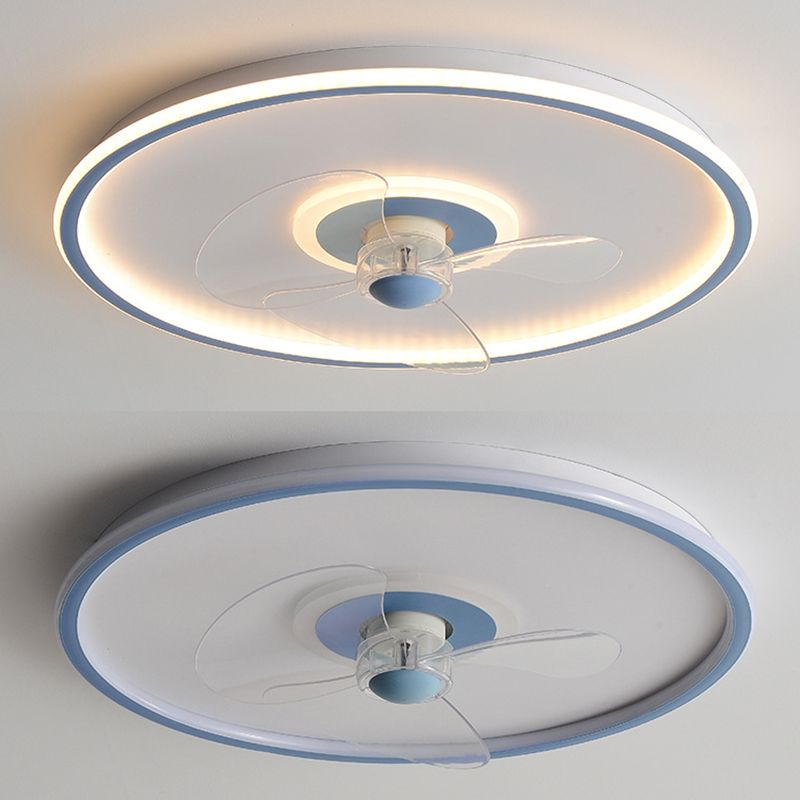 2 Light Ceiling Fan Light Modern Style Metal Ceiling Fan Light for Living Room