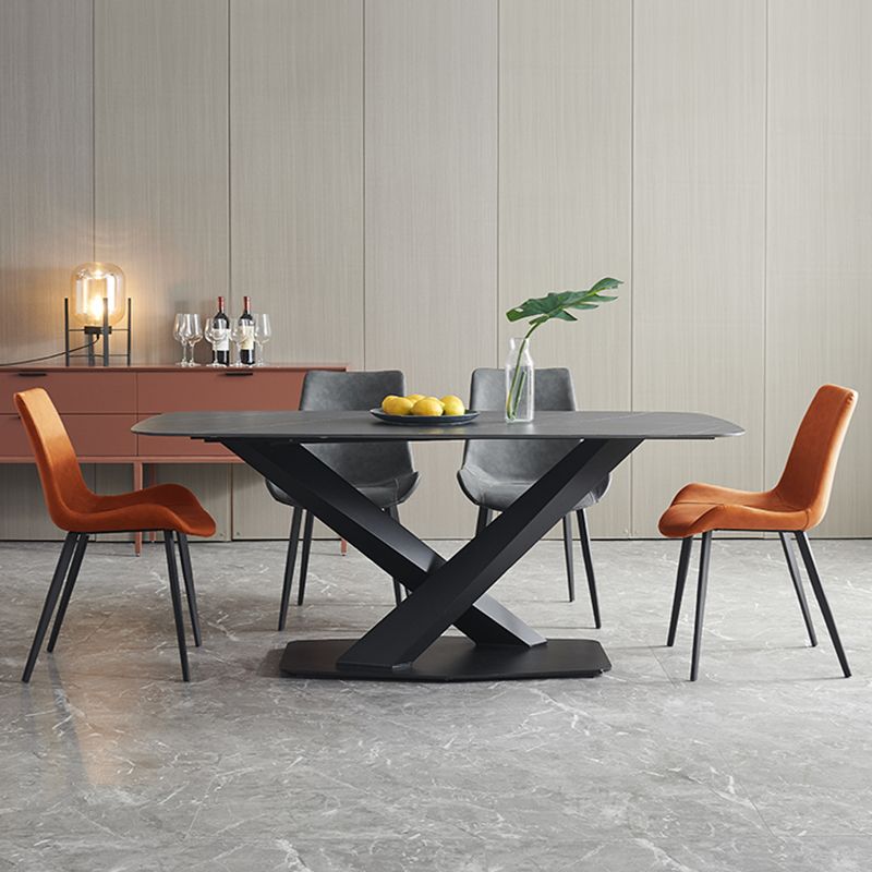 Chaise d'appoint moderne en cuir, finition mate, dossier solide (Ensemble de 2)