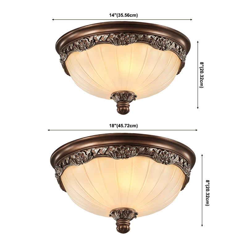 Modern Flush Mount Light with Glass Shade Ceiling Lamp for Bedroom Living Room