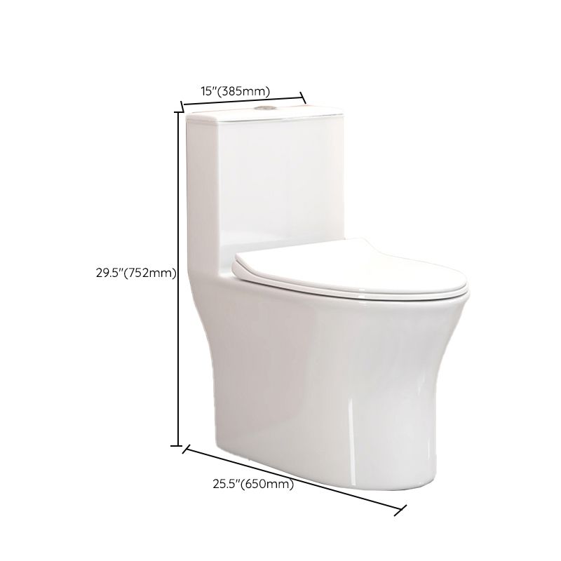 Modern Floor Mounted Toilet White Slow Close Seat Included Toilet Bowl for Washroom