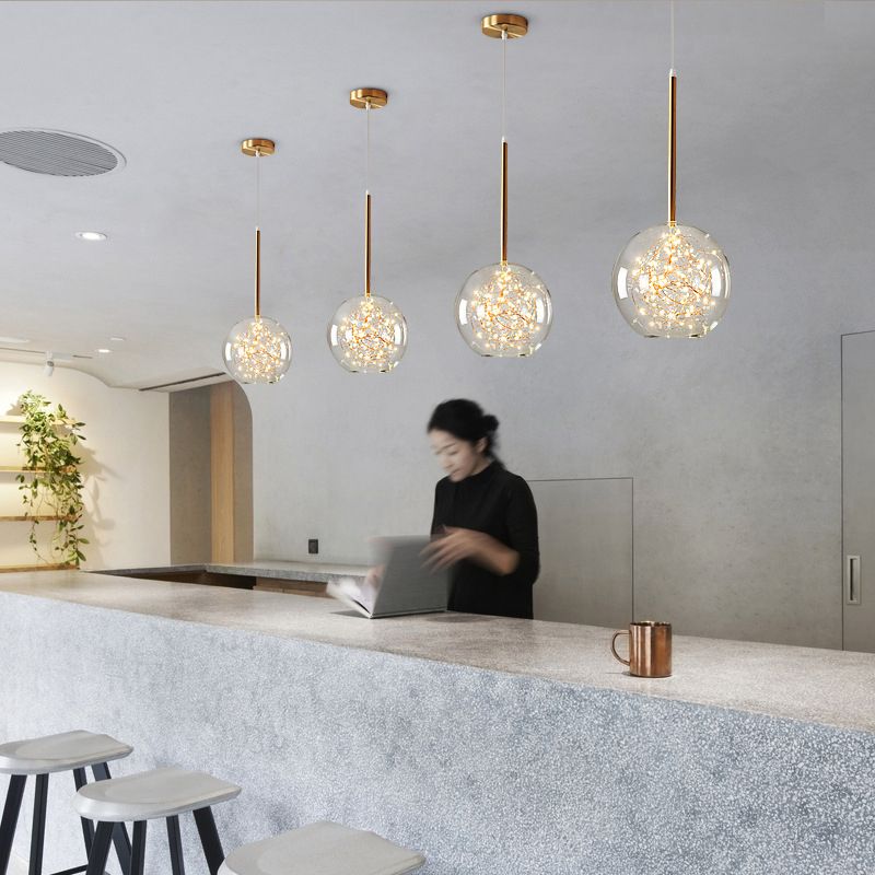 Multi-Lights Round Shade Modern Simple LED Style Hanging Ceiling Lights