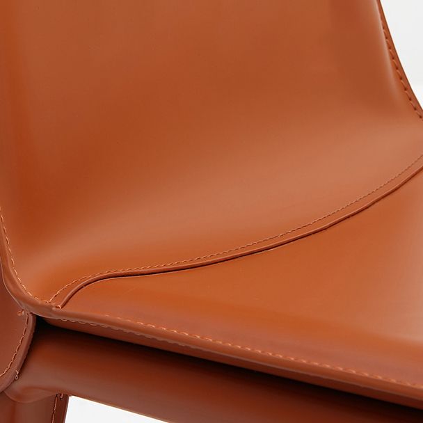 Chaises latérales de salle à manger en métal de style glam chaise sans bras solide pour cuisine