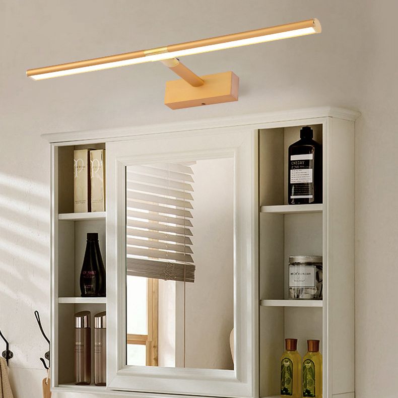 Metal Long Strip Mirror Light Modern Simplicity Style LED Wall Sconce for Bathroom