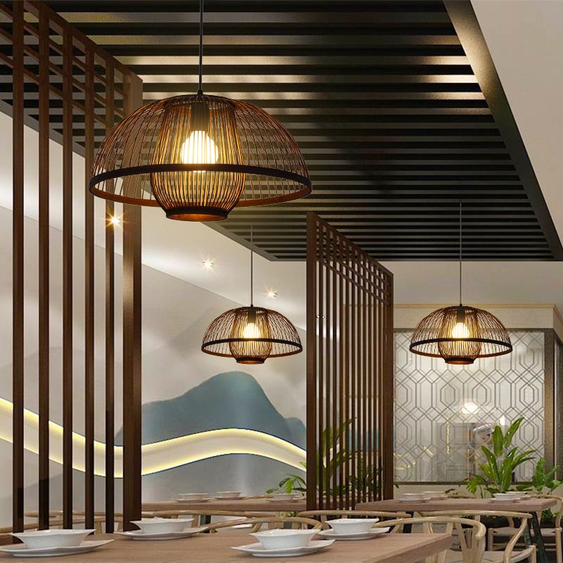 Bamboo moderne suspendu le luminaire pendentif simple pour le salon du salon