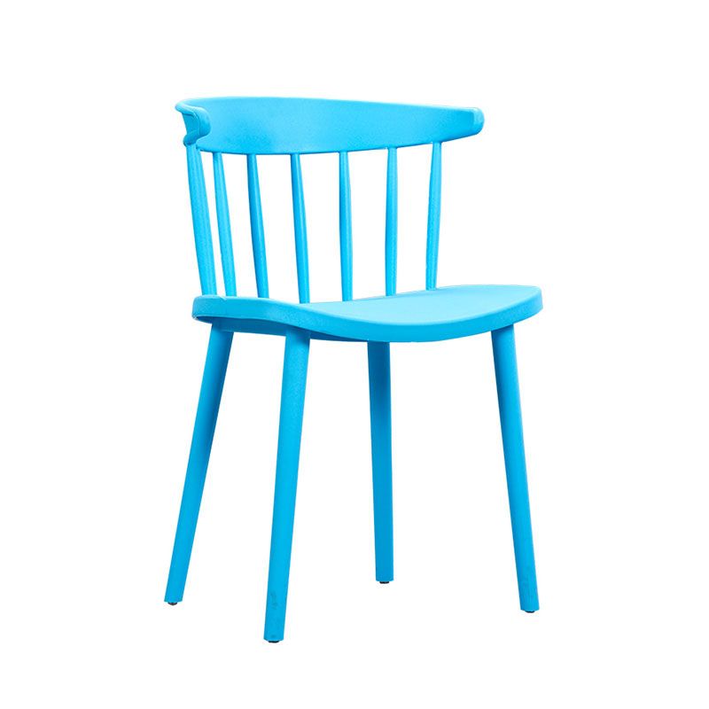 Silla trasera Windsor de estilo moderno, sillones de comedor con patas de plástico para cocina